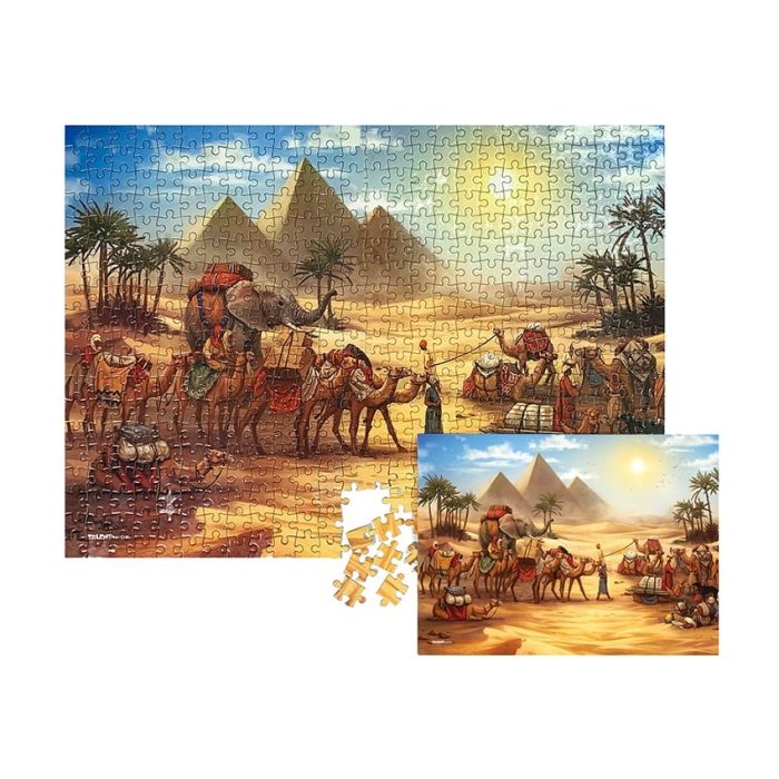 ⁦بازل 500 قطعة شكل رحلة الأهرامات⁩ - الصورة ⁦4⁩