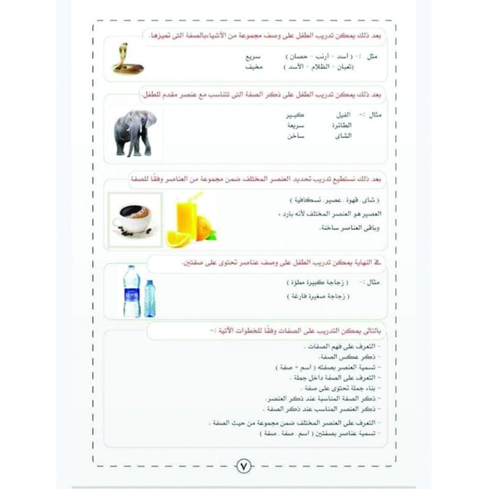 ⁦سلسلة توظيف المفردات_ الصفات (الاسماء ذات الصفتين) 5 مستويات للتدريب⁩ - الصورة ⁦3⁩