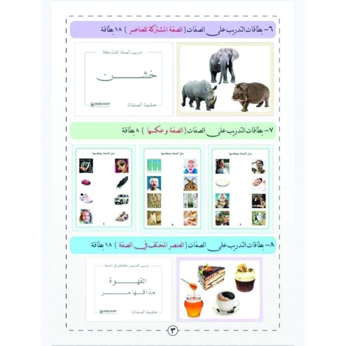 ⁦سلسلة توظيف المفردات_ الصفات (الاسماء ذات الصفتين) 5 مستويات للتدريب⁩ - الصورة ⁦8⁩