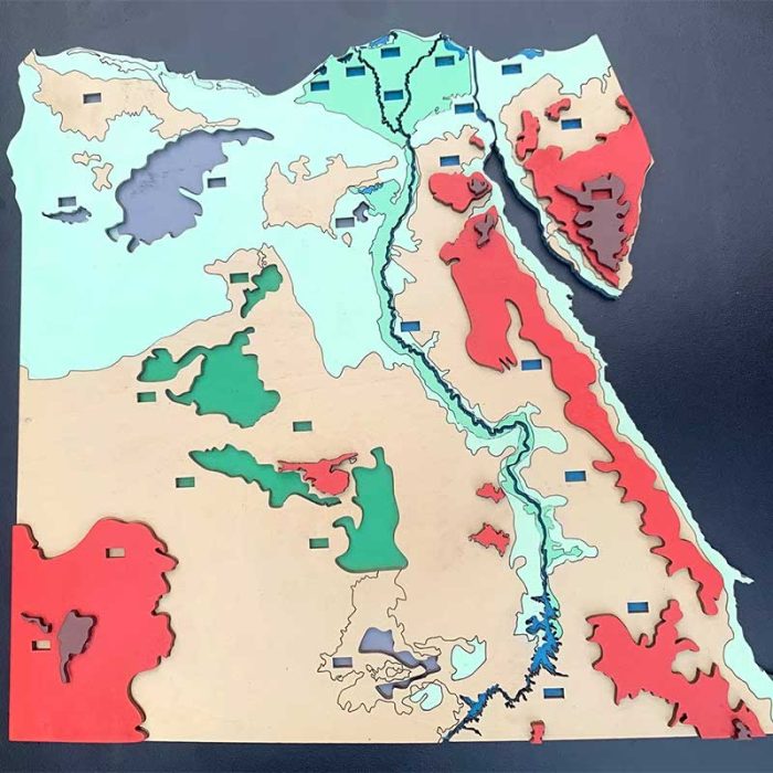 ⁦خريطة تضاريس مصر بالاطار-كيدي وود⁩ - الصورة ⁦2⁩
