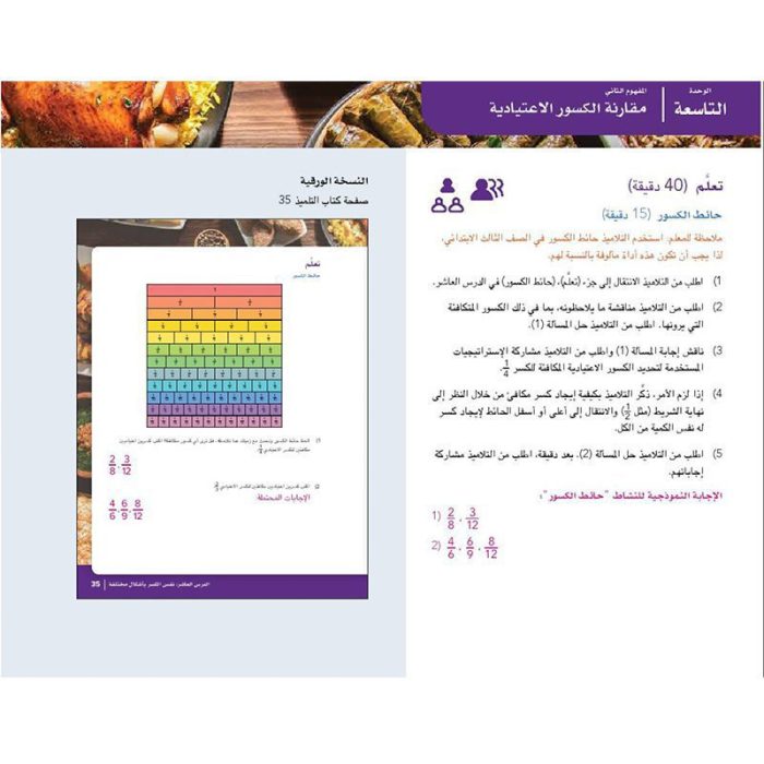 ⁦شرائط الكسور ملونة أنجليزي⁩ - الصورة ⁦3⁩